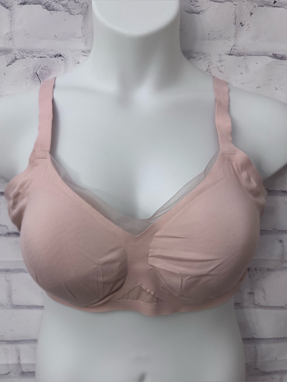 Honeylove 1X Beige Cross Over Bra Wire Free Comfort Convertible Full Coverage